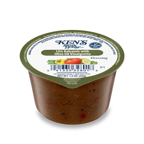 Ken's Foods DRESSING VINAIGRETTE OLIVE OIL W/ BALSAMIC VINEGAR ALL NATURAL SINGLE SERVE CUP REFRIGERATED