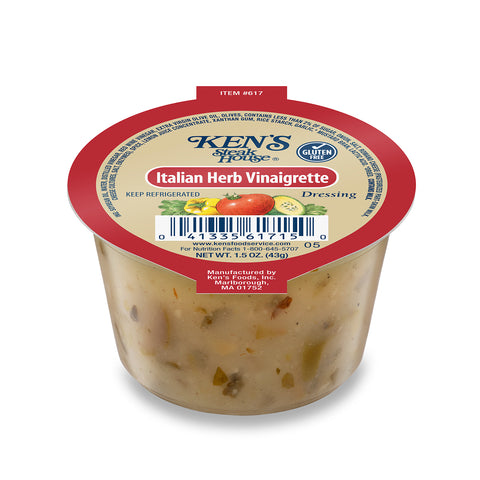 Ken's Foods DRESSING VINAIGRETTE ITALIAN HERB SINGLE SERVE CUP REFRIGERATED