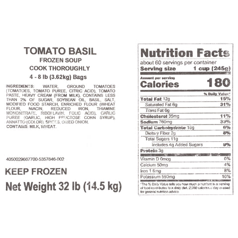 Soup Tomato Basil 635450/78001412