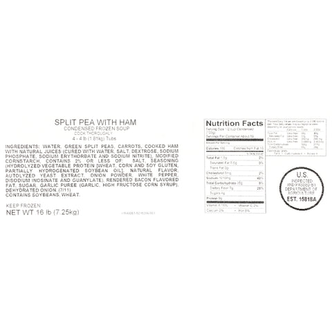 Soup Split Pea With Ham (w) 165400/78001234