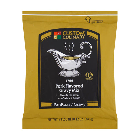Custom Culinary PanRoast Pork Flavored Gravy Mix, 12 Ounce -- 8 per case.