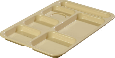Carlisle TRAY SERVING RIGHT-HAND 6-COMPARTMENT TAN