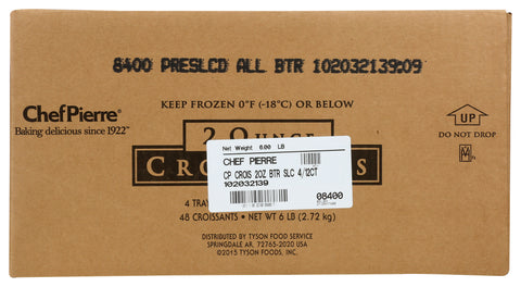 Sara Lee Frozen CROISSANT ALL-BUTTER SLICED 2 OZ