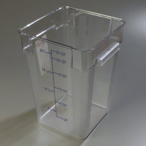 StorPlus™ CONTAINER FOOD STORAGE SQUARE PLASTIC CLEAR 22 QT
