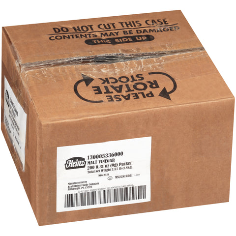 Heinz Single Serve Malt Vinegar Packet, 9 gram -- 200 per case