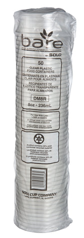 Bare® by Solo® CONTAINER DELI RPET CLEAR 8 OZ