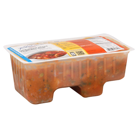 Chef Francisco Lumberjack Mixed Vegetable Soup - 4 lb. tub, 4 per case