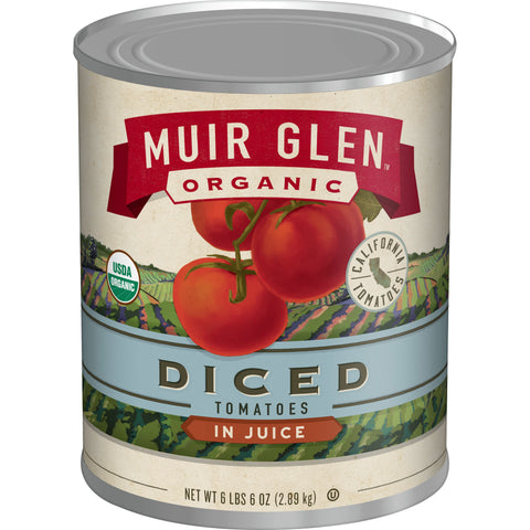 Muir Glen Organic Diced Tomato, 102 Ounce -- 6 per case.