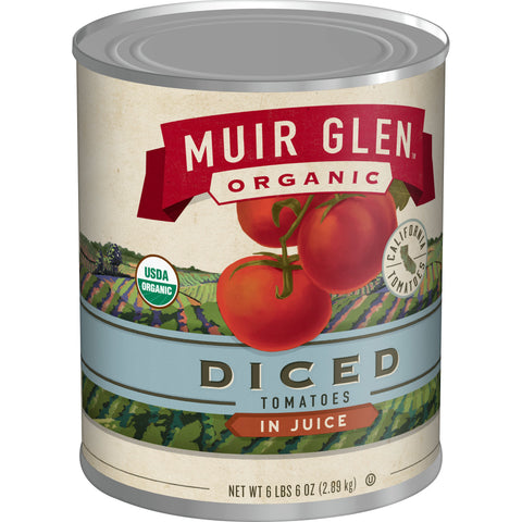 Muir Glen Organic Diced Tomato, 102 Ounce -- 6 per case.