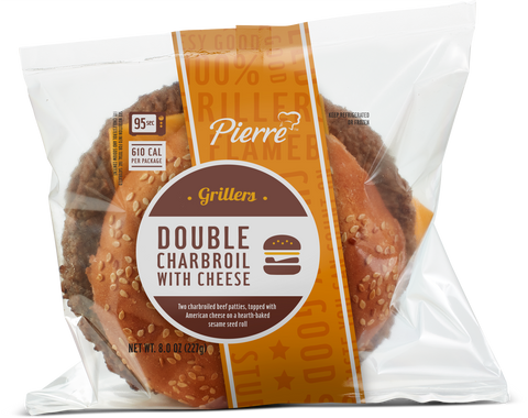 Pierre® SANDWICH JUMBO DOUBLE BEEF CHARBROIL W/ CHEESE IW 8 OZ 10000001340