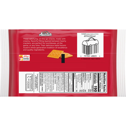 Austin Cheddar On Cheese Sandwich Cracker, 1.38 Ounce -- 96 per case