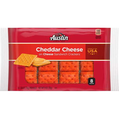 Austin Cheddar On Cheese Sandwich Cracker, 1.38 Ounce -- 96 per case