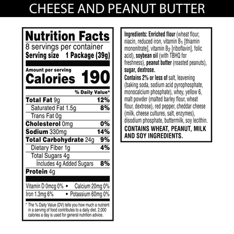 Cracker Cheese Peanut Butter Sandwich Square Ss Sleeve