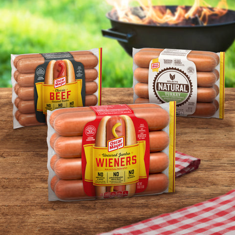 Kraft Oscar Mayer Hot Dog - Jumbo Wiener, 16 Ounce -- 12 per case.