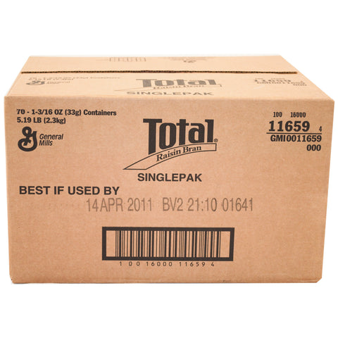 General Mills CEREAL TOTAL® RAISIN BRAN SINGLEPAK