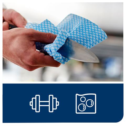 Tork® WIPER FOODSERVICE BLUE WHITE Z-FOLD
