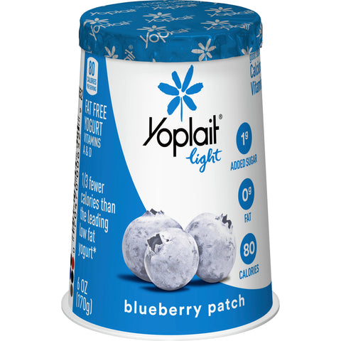 Yoplait Light Blueberry Yogurt, 6 Ounce -- 12 per case.