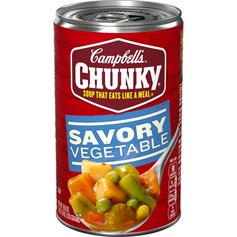 Campbells CHUNKY Savory Vegetable Soup, 19 oz. can, 12 per case