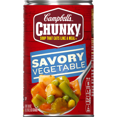Campbells CHUNKY Savory Vegetable Soup, 19 oz. can, 12 per case
