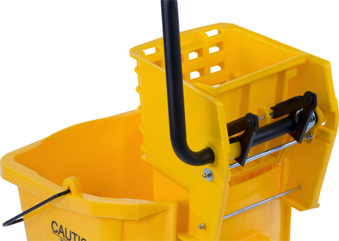 Mop Bucket W/ Side Press Wringer Yellow 35 Qt