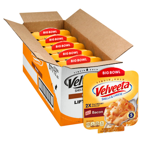 Velveeta Bacon Macaroni and Cheese Convenience Meal Bowl, 5 Ounce -- 6 per case