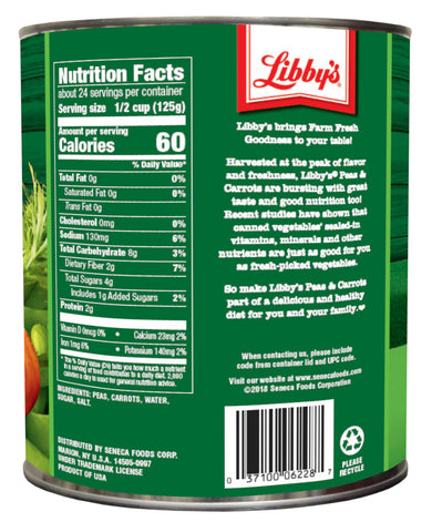 Libby Peas and Carrots - no. 10 can, 6 cans per case