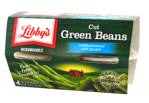 Libby's® BEAN GREEN CUT LOW SODIUM PLASTIC CUP