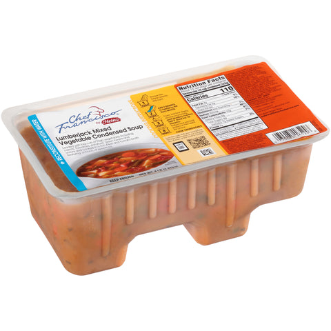 Chef Francisco Lumberjack Mixed Vegetable Soup - 4 lb. tub, 4 per case