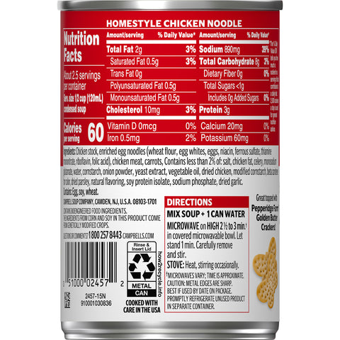 Campbell's® SOUP CHICKEN NOODLE HOMESTYLE CONDENSED