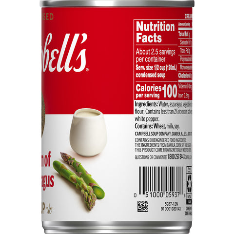 Campbells Condensed Cream of Asparagus Soup - 10.75 oz. can, 12 per case