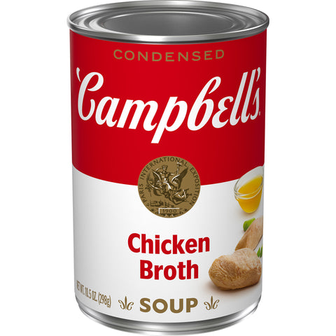 Campbells Condensed Chicken Broth - 10.5 oz. can, 12 per case