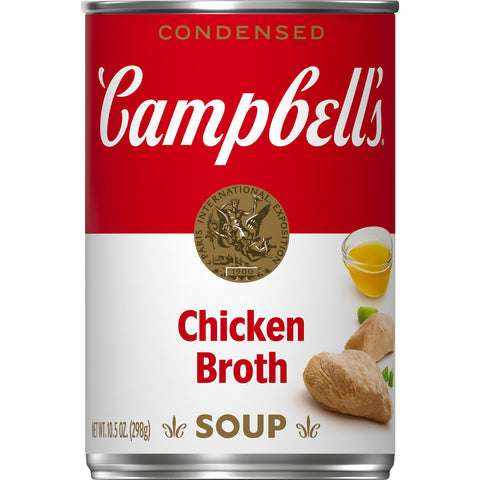 Campbells Condensed Chicken Broth - 10.5 oz. can, 12 per case