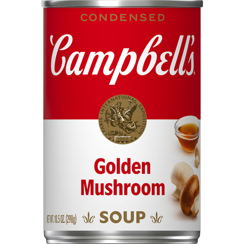 Campbells Condensed Golden Mushroom Soup - 10.75 oz. can, 12 per case