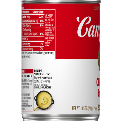 Campbells Condensed Chicken Broth - 10.5 oz. can, 12 per case