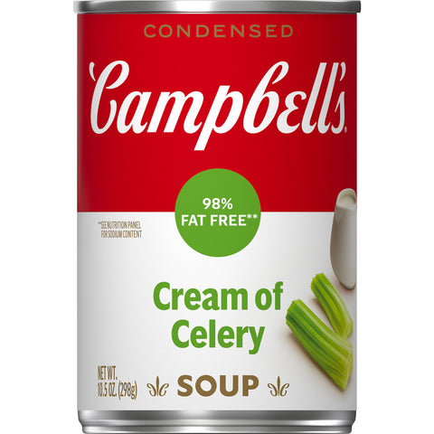 Campbells Condensed Reduced Fat Cream of Celery Soup - 10.75 oz. can, 12 per case