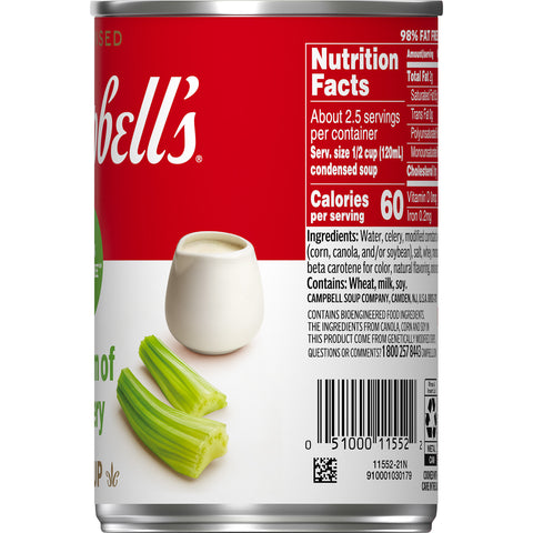 Campbells Condensed Reduced Fat Cream of Celery Soup - 10.75 oz. can, 12 per case