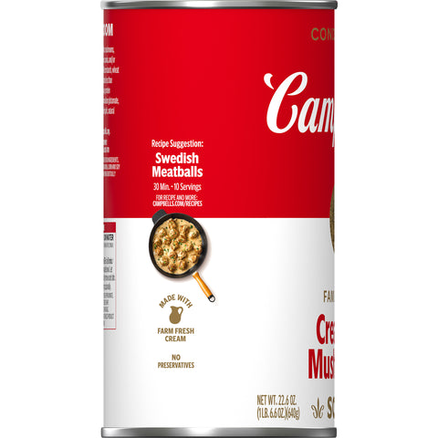 Campbells Cream of Mushroom Soup, 22.6 Ounce -- 12 per case.