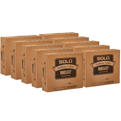 Solo® GUILDWARE HEAVYWEIGHT WHITE BOXED PLASTIC KNIFE