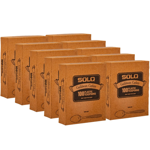 Solo® SPOON TEA PLASTIC HEAVY WEIGHT WHITE