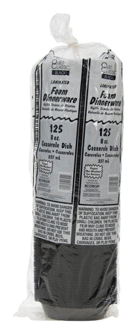 Dart Quiet Classic® PLATE FOAM LAMINATED BLACK 8 OZ
