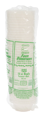 Dart Quiet Classic® BOWL FOAM LAMINATED WHITE 10-12 OZ