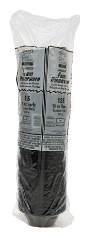 Dart Quiet Classic® BOWL FOAM LAMINATED BLACK 10-12 OZ