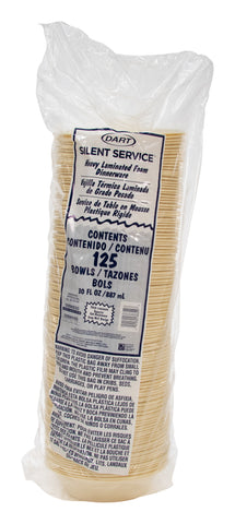 Bowl Foam Laminated Honey 30 Oz