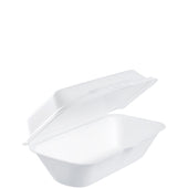Container Foam White Hoagie W/ Removable Lid 9.8x5.3x3.3