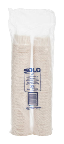 Cup Paper Portion Souffle White Pleated 4 Oz