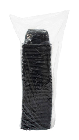 PresentaBowls® BOWL PLASTIC BLACK SQUARE 16 OZ