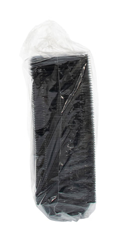 Bowl Plastic Black Square 8 Oz