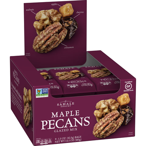 Sahale Maple Pecans Glazed Mix, 1.5 Ounce -- 108 per case.