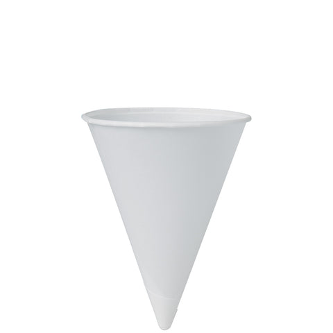 Solo® White CUP CONE WATER PAPER TREATED WHITE 4.5 OZ