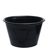 Cup Plastic Portion Souffle Black 4 Oz